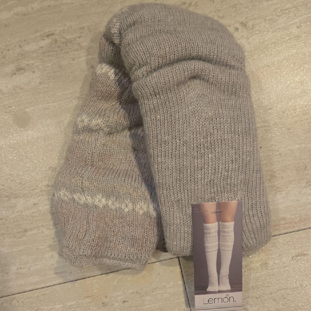 New Lemon Over-the-Knee Knit Socks